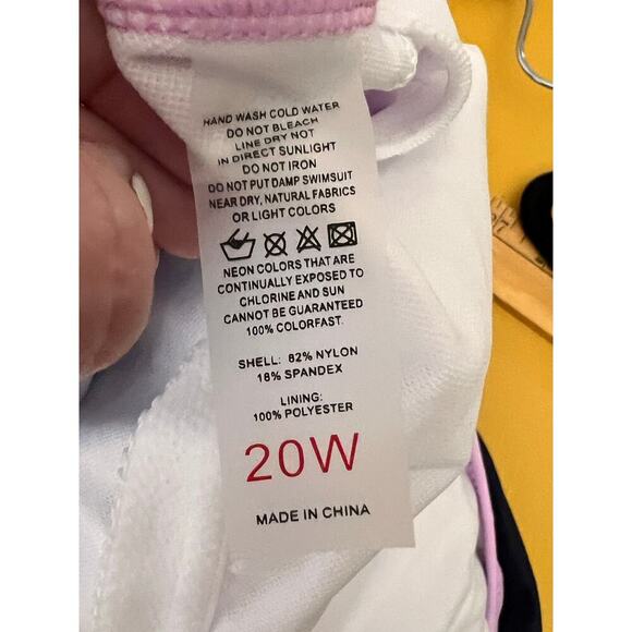 Women's Full Size Tie-Dye Crisscross Back One-Piece Swimsuit Purple Plus 20W - Picture 5 of 5